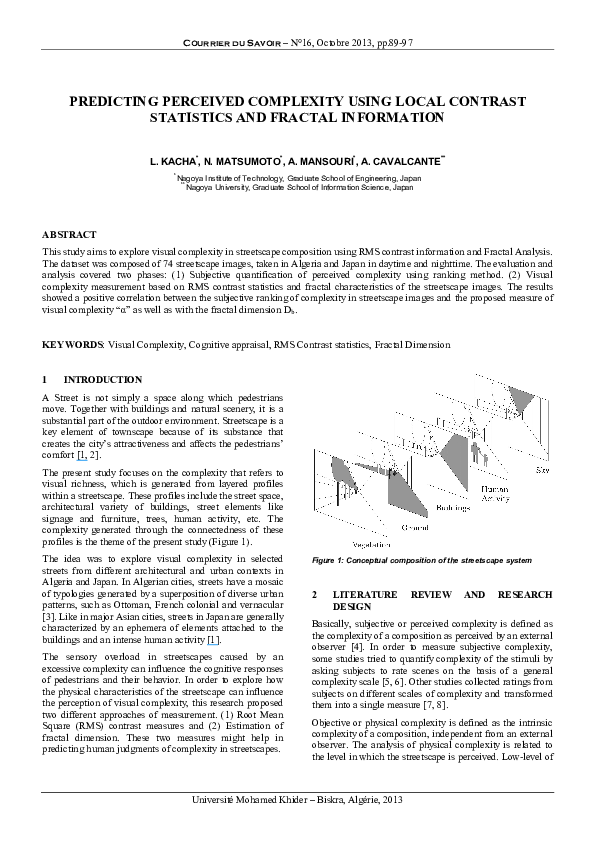 (PDF) Predicting Perceived Complexity Using Local Contrast Statistics ...