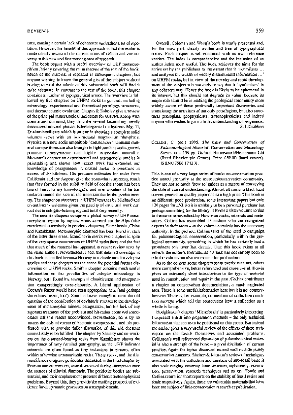 Pdf C Collins Ed 1995 The Care And Conservation Of Pdf C Collins Ed 1995 The Care And Conservation Of