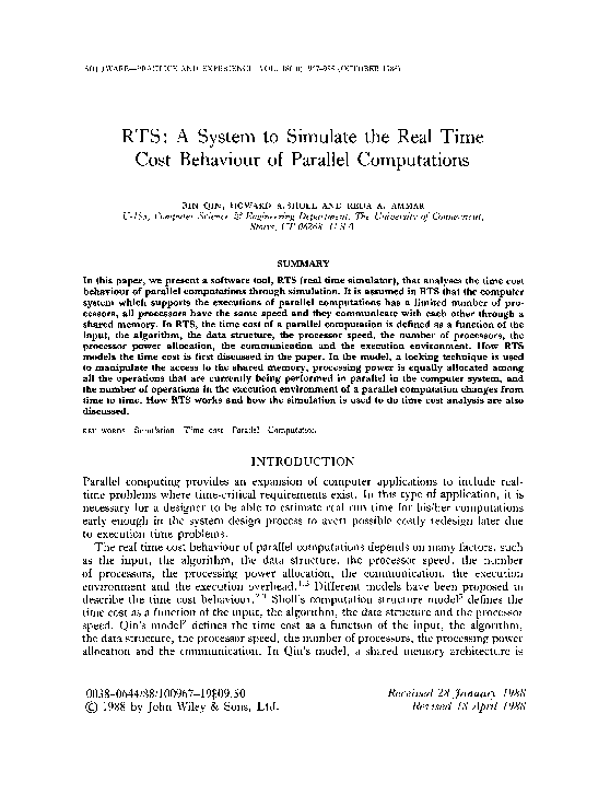 (PDF) RTS: A system to simulate the real time cost behaviour of ...