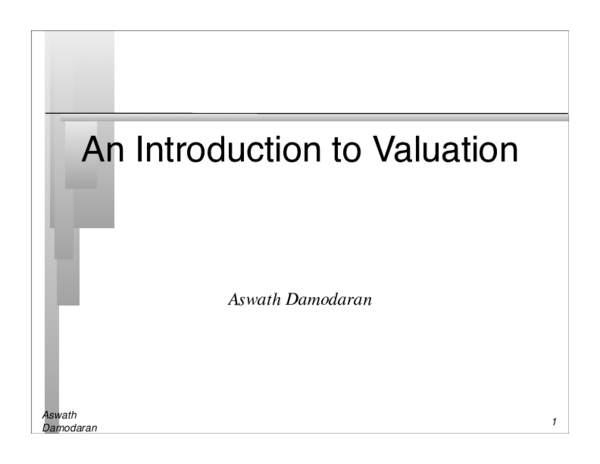 (PDF) An Introduction to Valuation