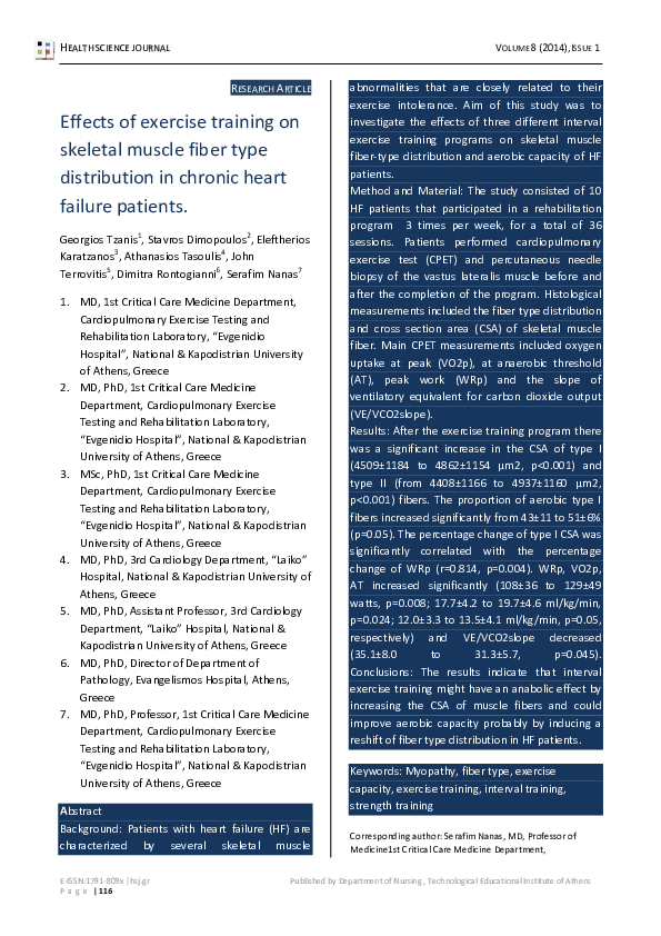 (PDF) Effects Of Exercise Training On Skeletal Muscle Fiber Type ...