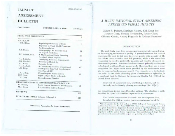 (PDF) A Multi-National Study Assessing Perceived Visual Impacts