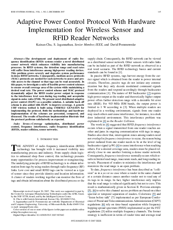 (PDF) Adaptive Power Control Protocol With Hardware Implementation for ...