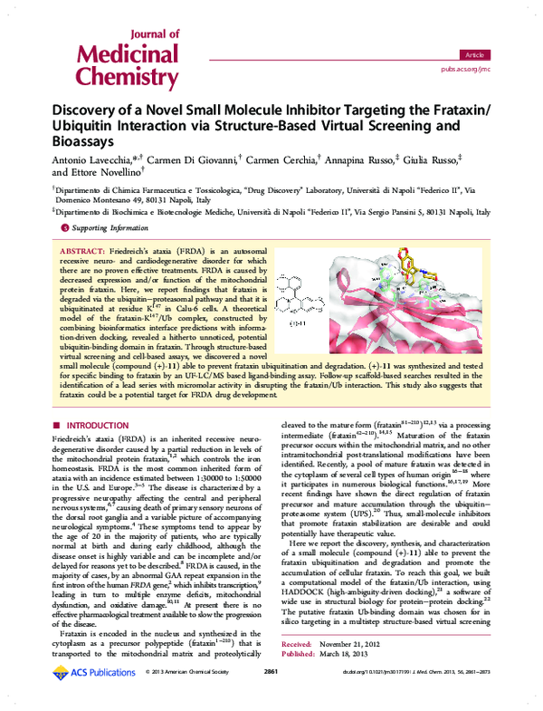 (PDF) Discovery of a novel small molecule inhibitor targeting the ...
