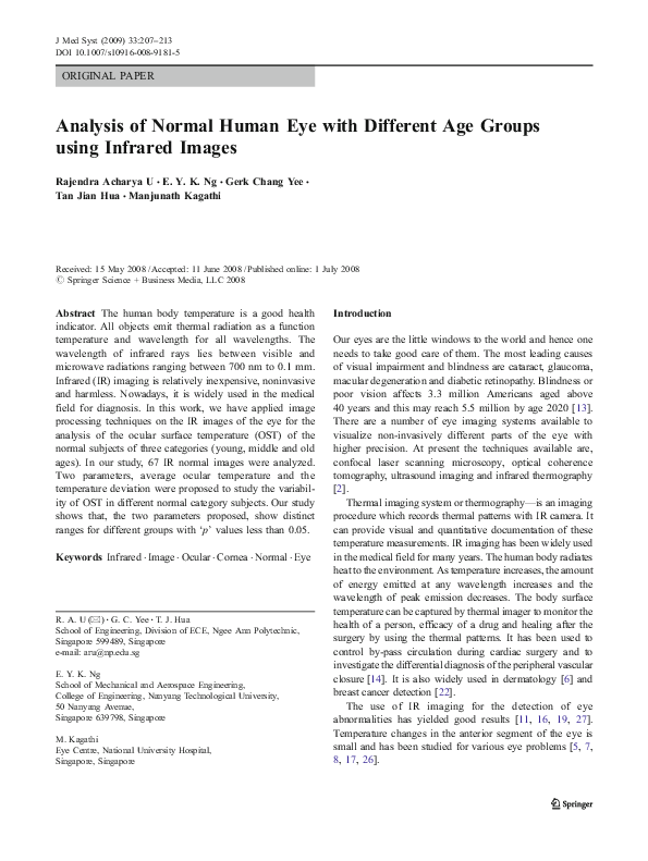 (PDF) Analysis of Normal Human Eye with Different Age Groups using ...