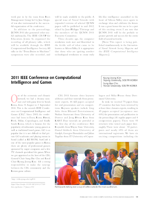 2018 IEEE Conference on Computational Intelligence and ...