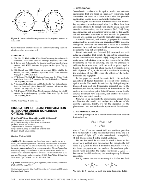 (PDF) Simulation of beam propagation in second-order nonlinear optical ...