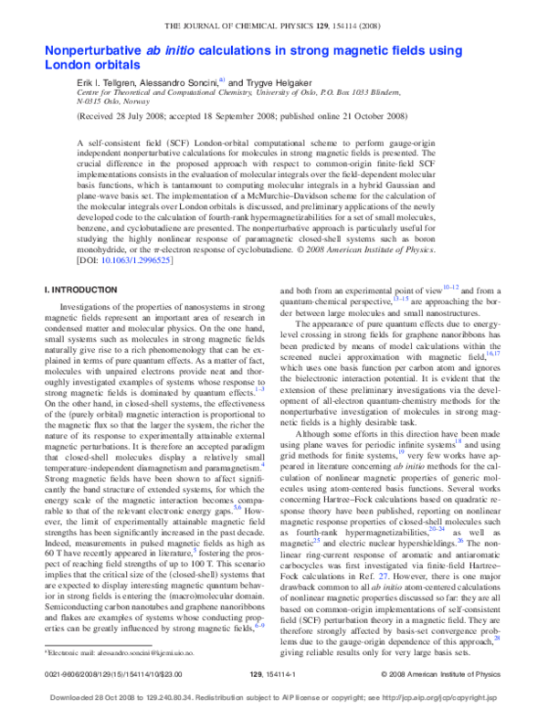 (PDF) Nonperturbative ab initio calculations in strong magnetic fields ...