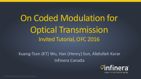 (PDF) On Coded Modulation for Optical Transmission Invited Tutorial