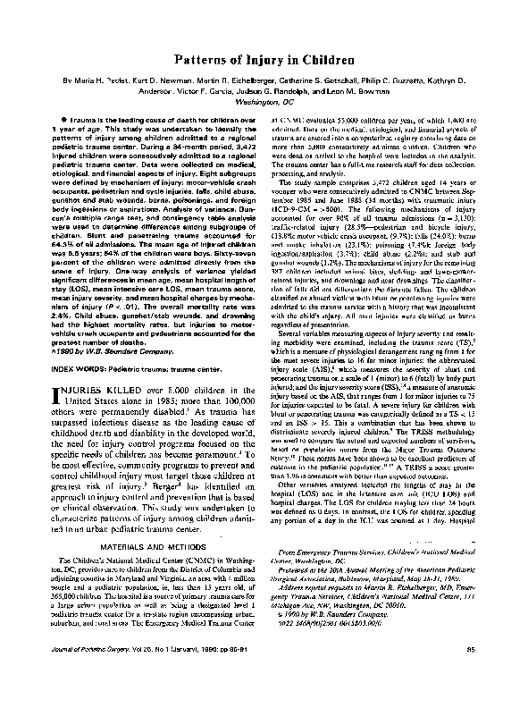 (PDF) Patterns of injury in children*