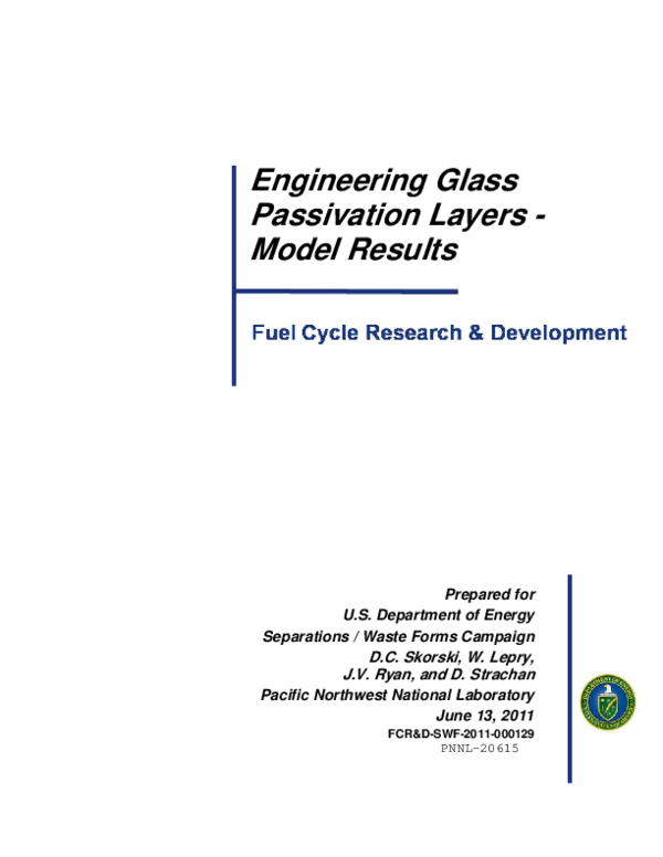 (PDF) Engineering Glass Passivation Layers-Model Results