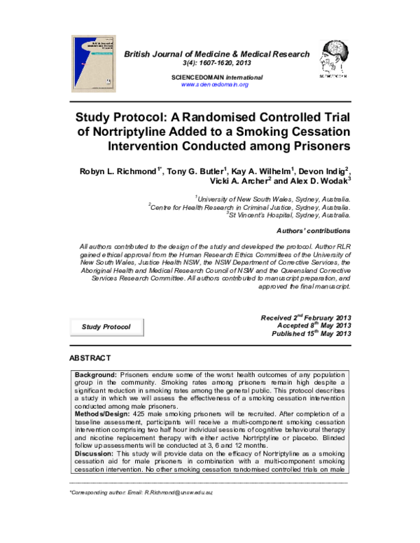 (PDF) Study protocol: a randomised controlled trial of a theory-based ...