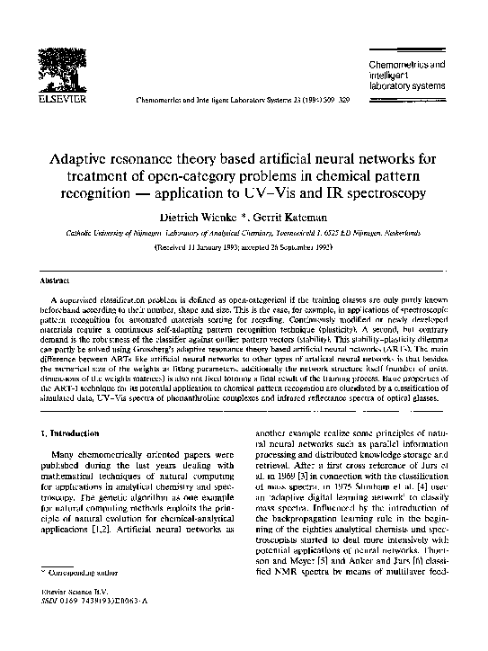 (PDF) Adaptive resonance theory based artificial neural networks for ...