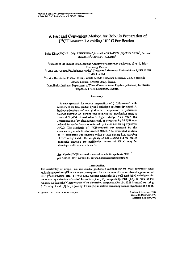 (PDF) A fast and convenient method for robotic preparation of [11C ...