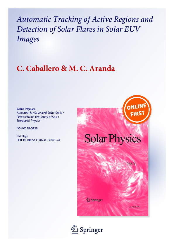 (PDF) Automatic Tracking of Active Regions and Detection of Solar ...