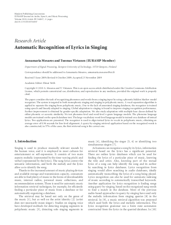 (PDF) Automatic Speech Recognition Systems for the Evaluation of Voice ...