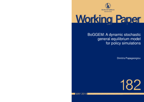 (PDF) BoGGEM: A dynamic stochastic general equilibrium model for policy ...
