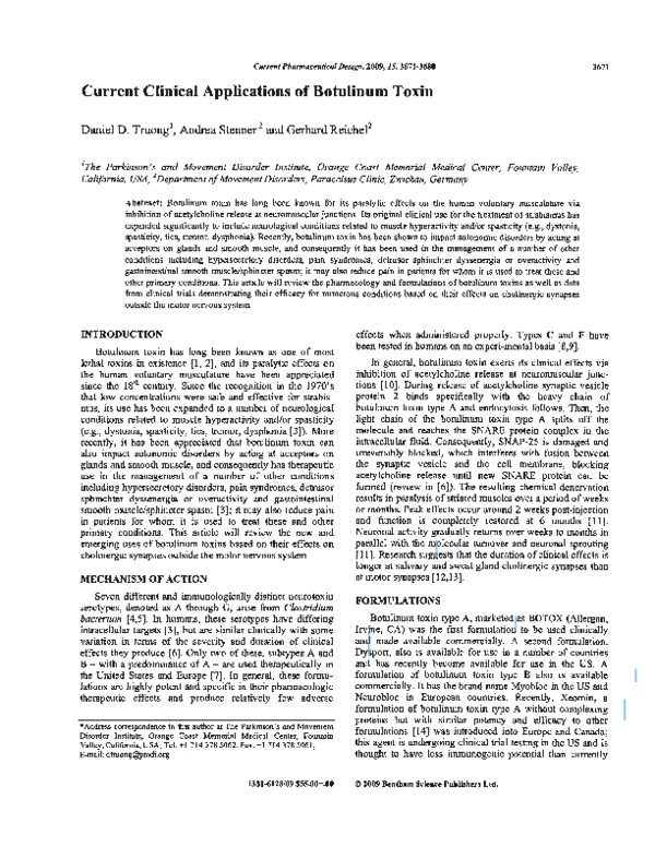 健康・医学 Botulinum Toxins: Clinical Applications Clinical Uses for Botulinum Toxin - Clinical Advisor