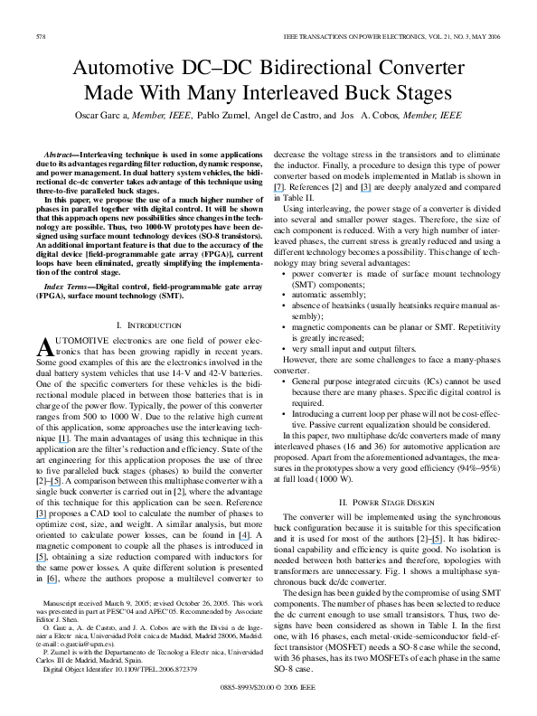 (PDF) Automotive DCDC bidirectional converter made with many