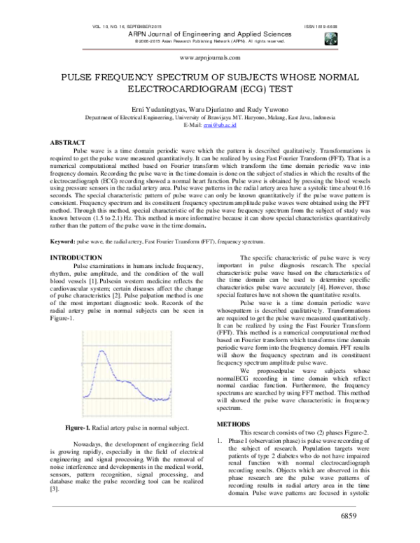 (PDF) PULSE FREQUENCY SPECTRUM OF SUBJECTS WHOSE NORMAL
