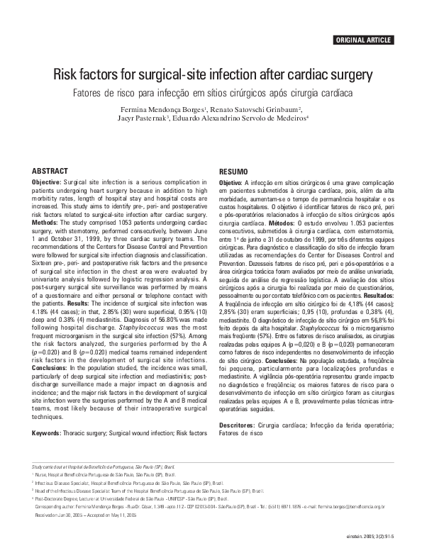 (PDF) Risk Factors for Surgical Site Infection After Low Transverse ...