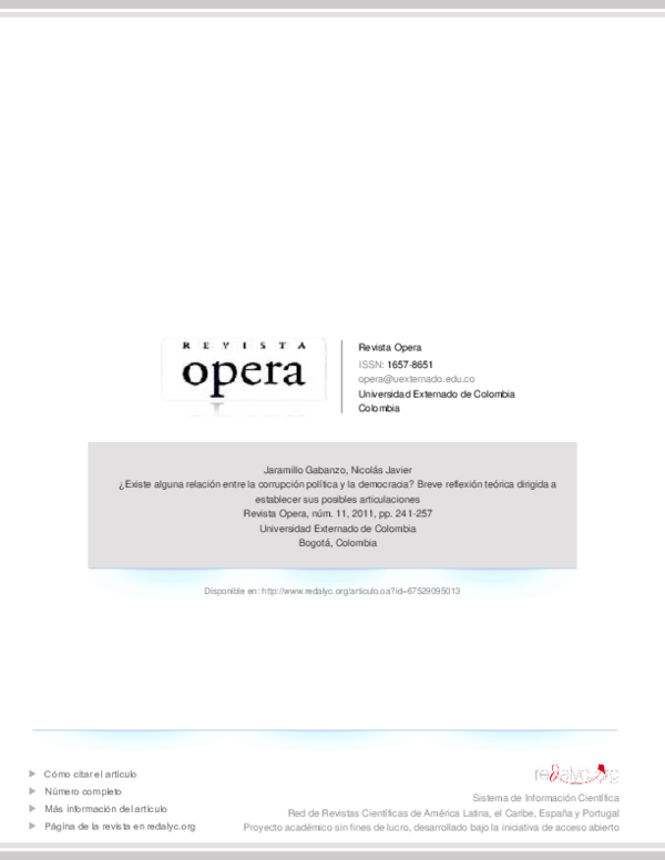 (PDF) ¿Existe alguna relación entre la corrupción política y la ...