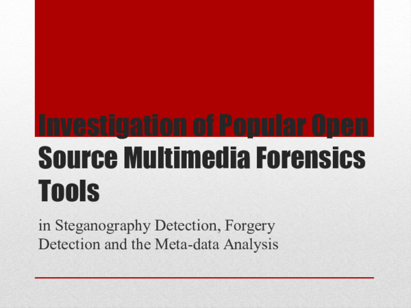 (PPT) Forensic Tools Proposal