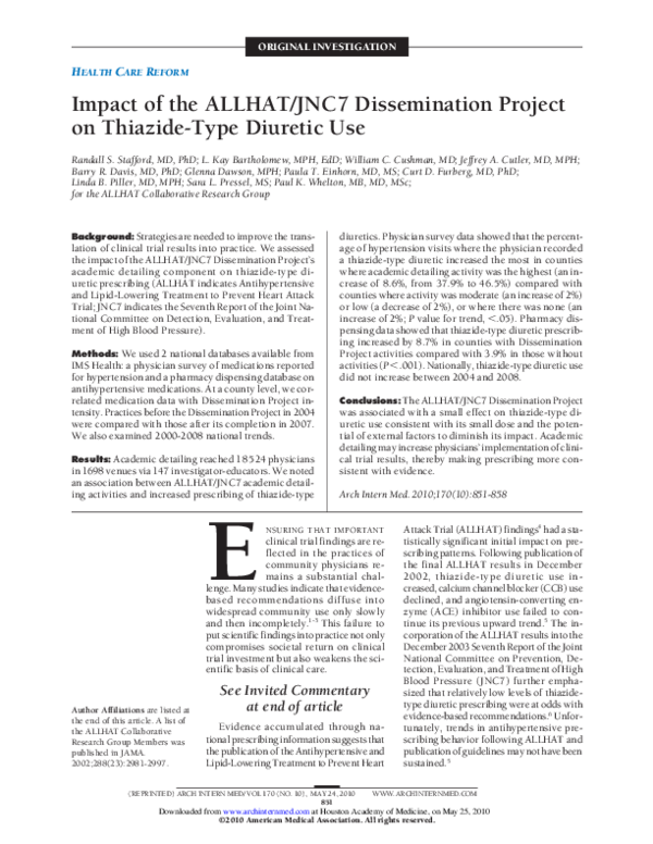 allhat trial pdf