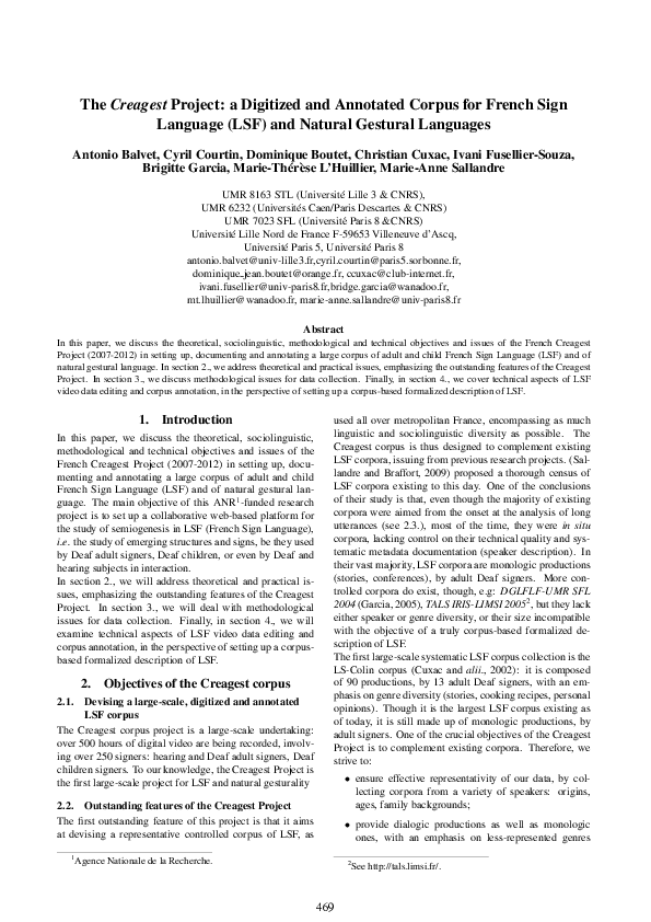 (PDF) The Creagest Project: a Digitized and Annotated Corpus for French ...