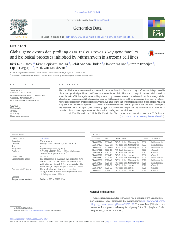 (PDF) Global gene expression profiling data analysis reveals key gene ...