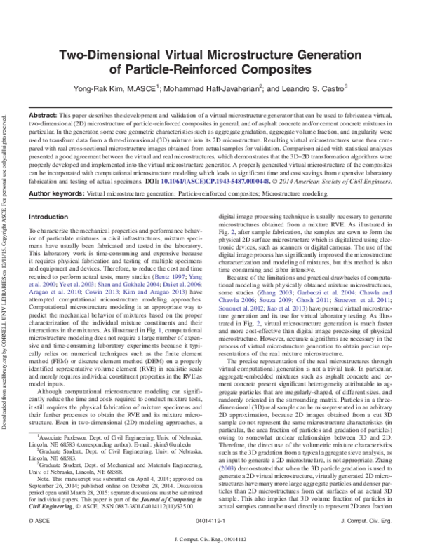 (PDF) Two-Dimensional Virtual Microstructure Generation of Particle ...