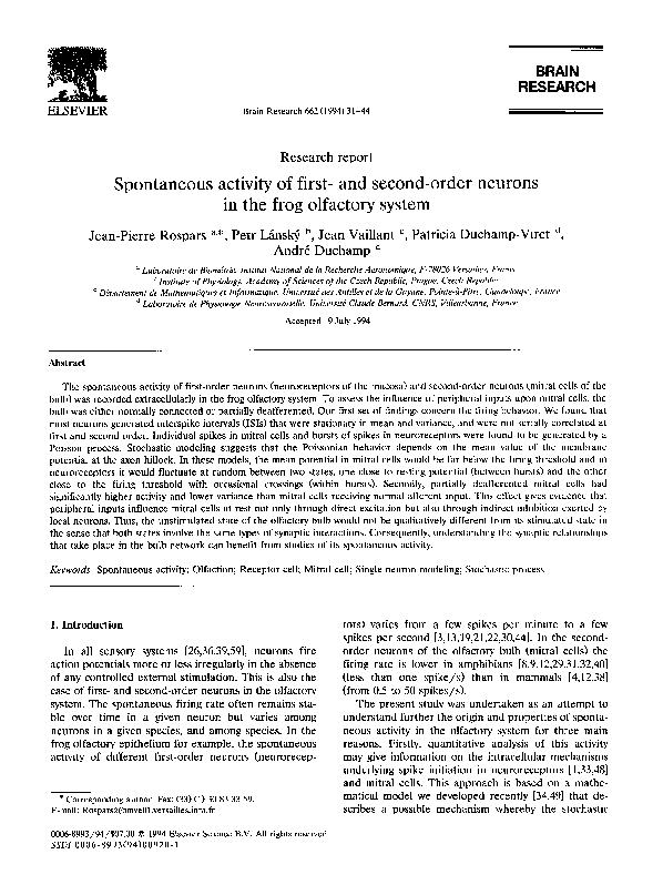 Why is the olfactory system unique image