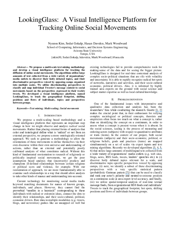 (PDF) LookingGlass: A visual intelligence platform for tracking online ...