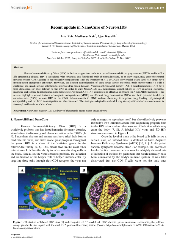 (PDF) Recent update in NanoCure of NeuroAIDS