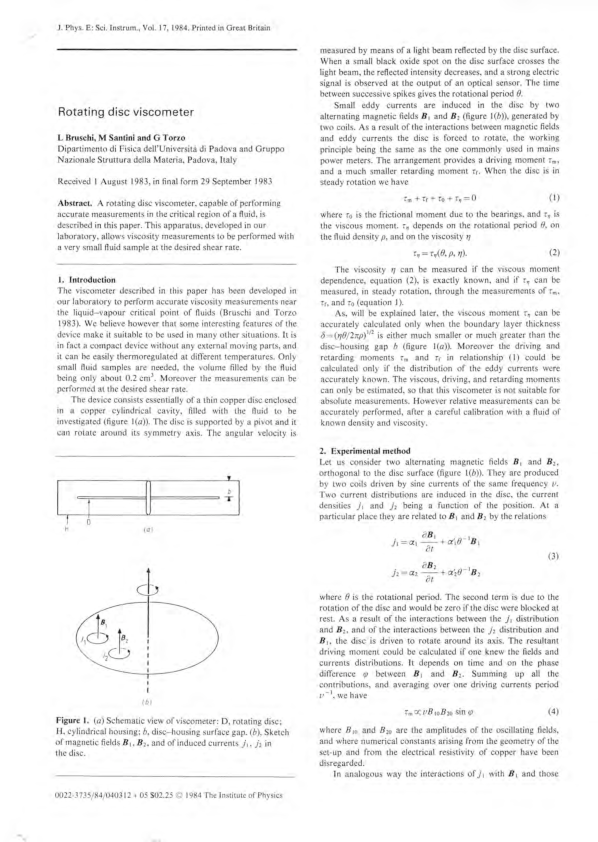 (PDF) Rotating disc viscometer