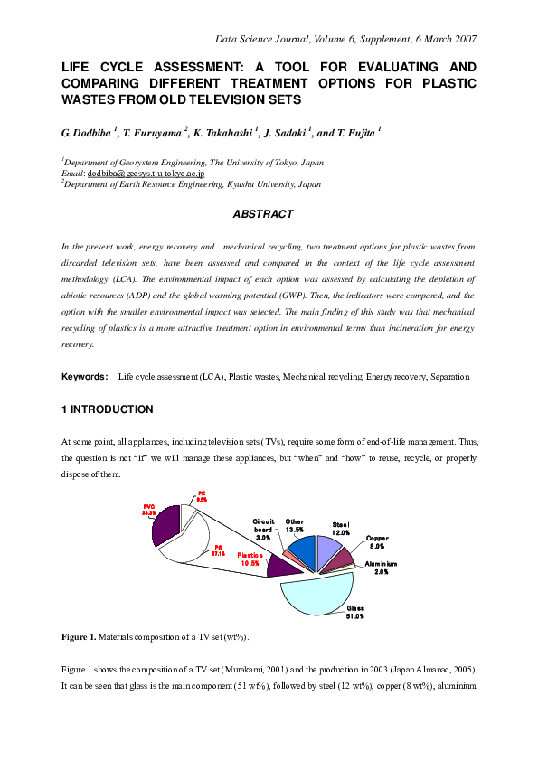 (PDF) Life Cycle Assessment A Tool for Evaluating and Comparing