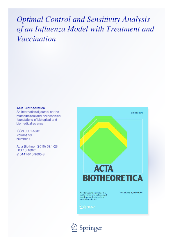 (PDF) Optimal control and sensitivity analysis of an influenza model ...