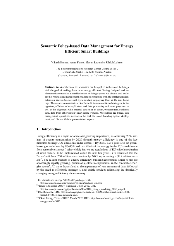 (PDF) Semantic policy-based data management for energy efficient smart ...
