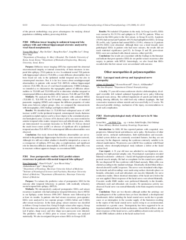 (PDF) P200 Diffusion tensor imaging in unilateral temporal lobe ...