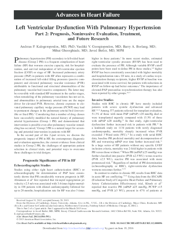 (PDF) Left Ventricular Dysfunction With Pulmonary Hypertension Part 2 ...
