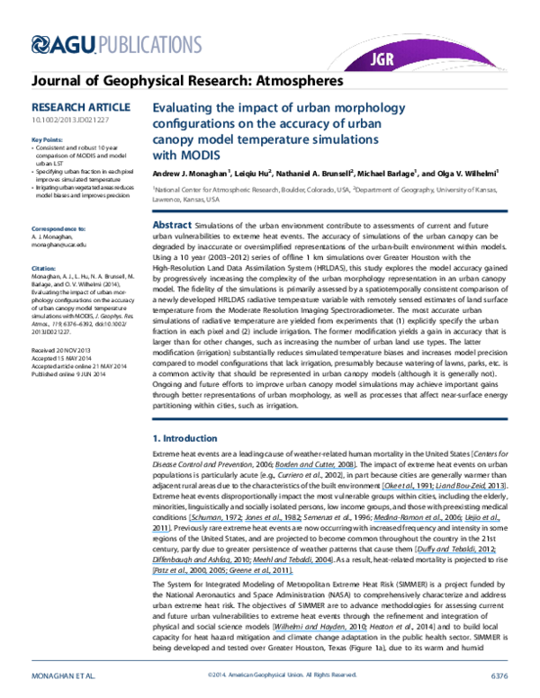 (PDF) Evaluating the impact of urban morphology configurations on the ...