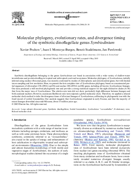 (PDF) Molecular Phylogeny, Evolutionary Rates, and Divergence Timing of ...