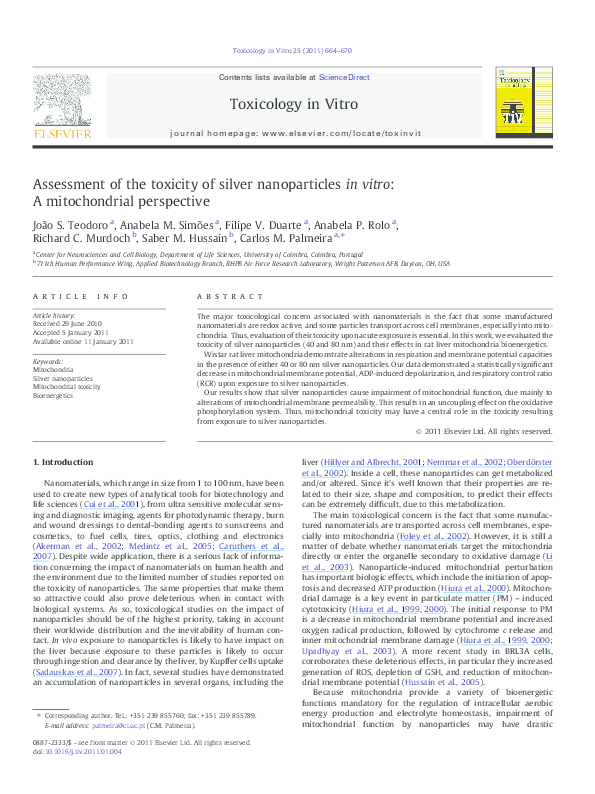 (PDF) Assessment of toxicity of silver nanoparticles in an air ...