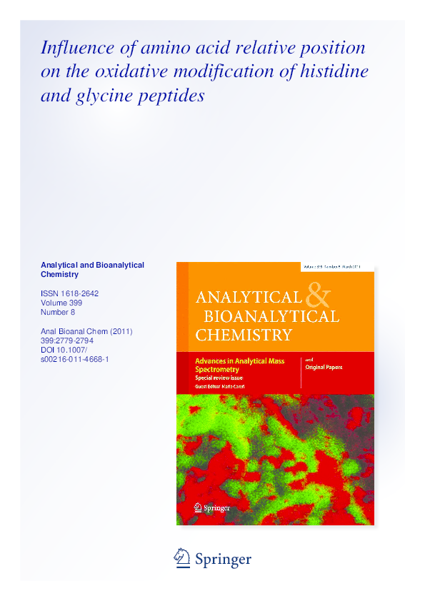 (PDF) Influence of amino acid relative position on the oxidative ...
