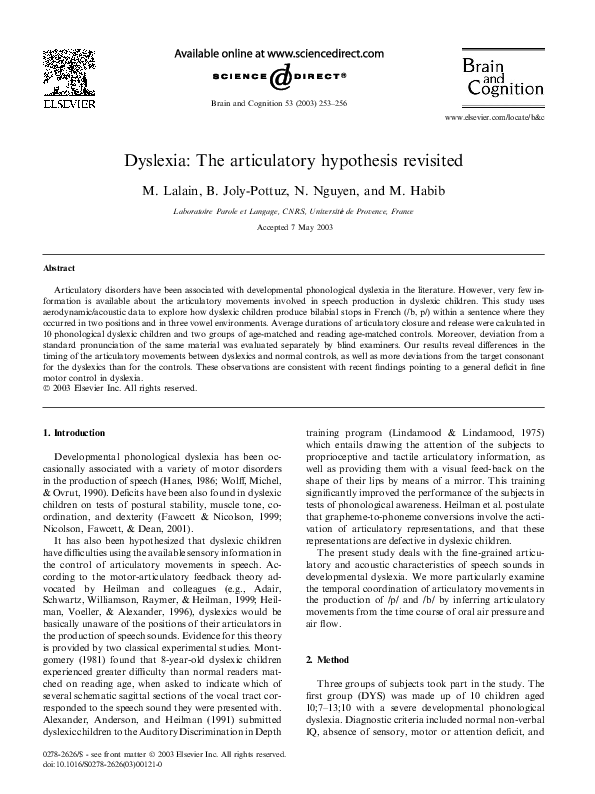 Theories of dyslexia pdf image