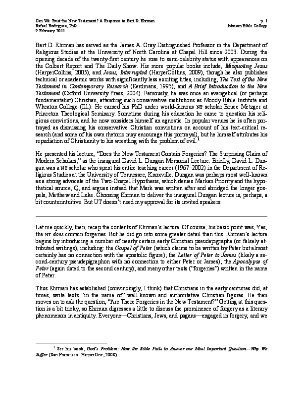 Forged Ehrman Pdf