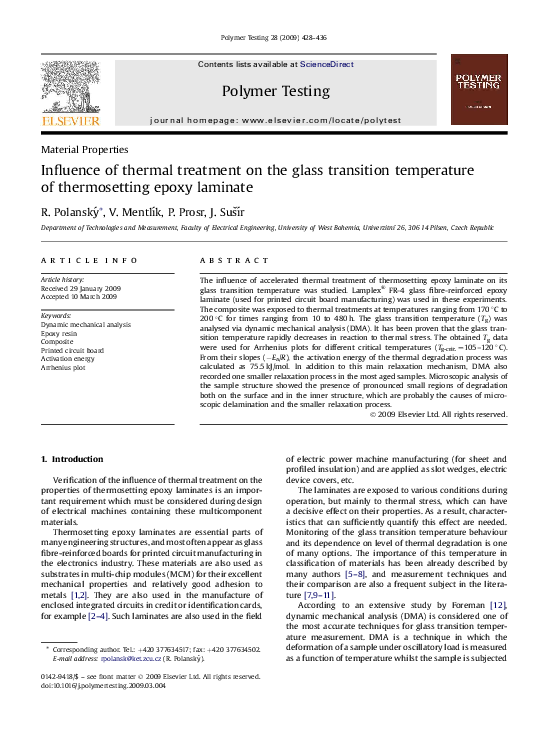 (PDF) Influence of thermal treatment on the glass transition ...