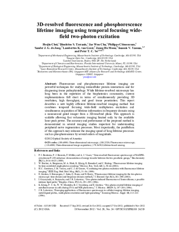 (PDF) 3D-resolved fluorescence and phosphorescence lifetime imaging ...