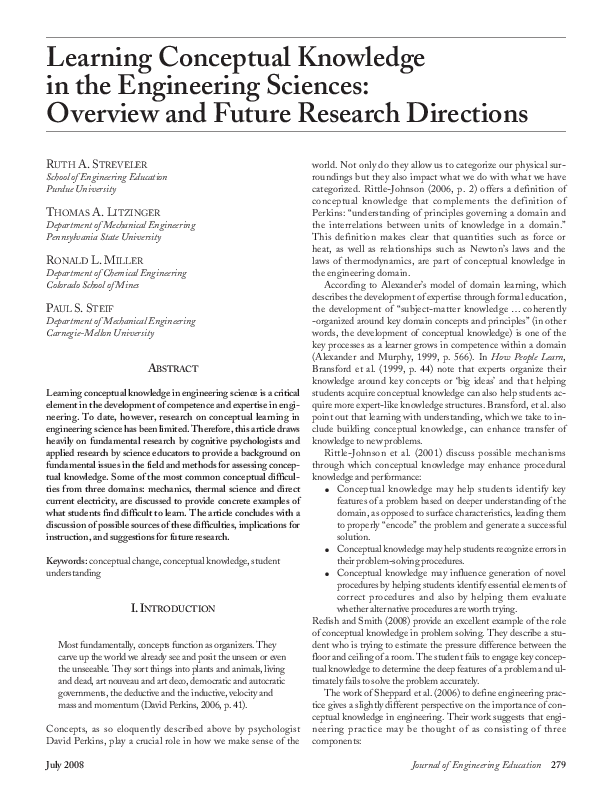 (PDF) Learning Conceptual Knowledge in the Engineering Sciences ...