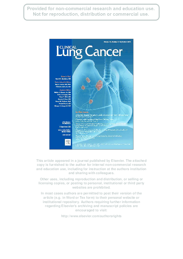 (PDF) Determinants of Survival in Advanced Non–Small-Cell Lung Cancer ...